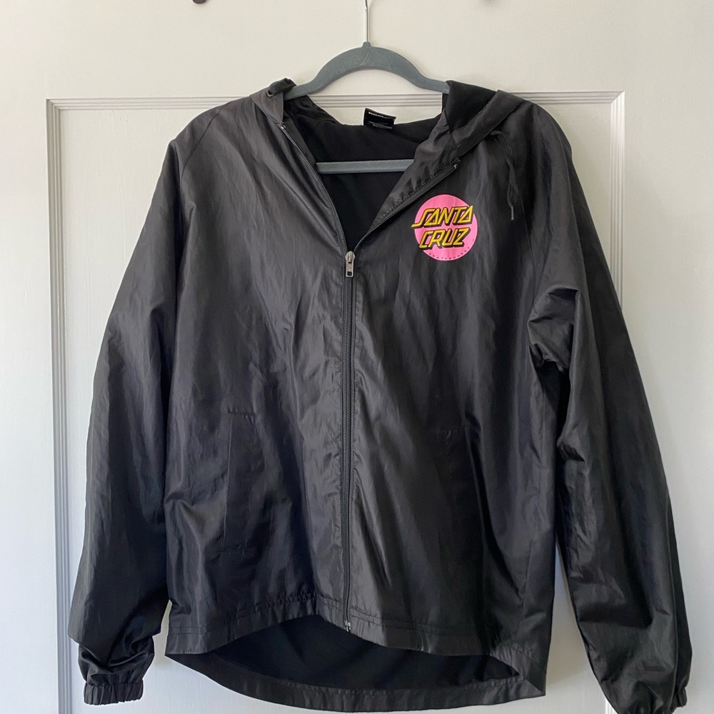Santa Cruz Black Windbreaker Jacket
